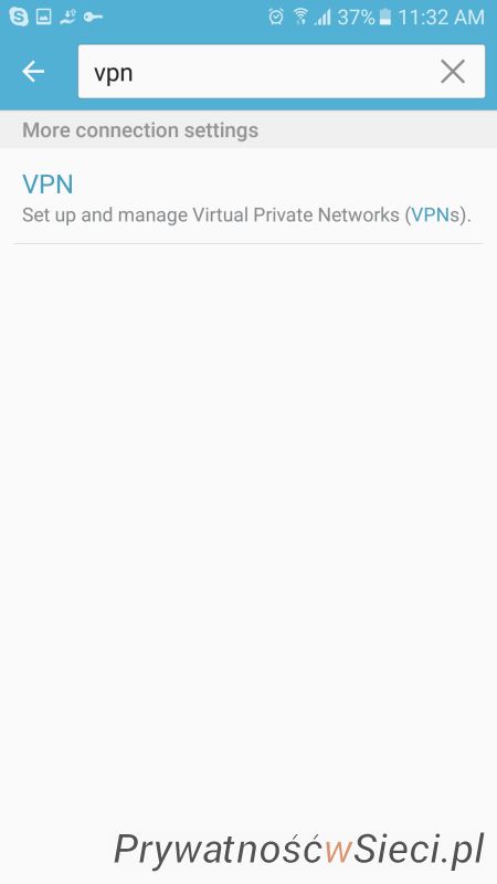 Konfiguracja VPN Android